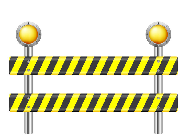 barrera de seguridad vial
 - Vector, Imagen