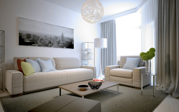 Scandinavian living room trend - Photo, Image