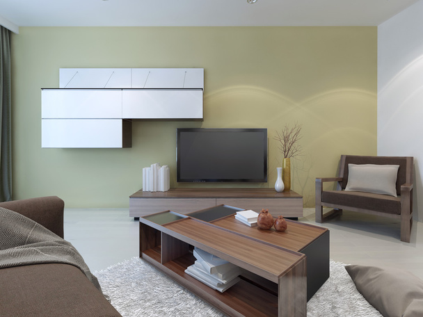 design espaçoso sala de estar
 - Foto, Imagem