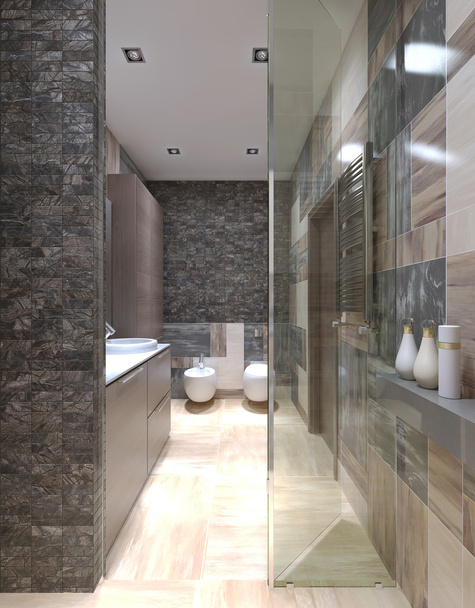 Design de salle de bain contemporaine
 - Photo, image
