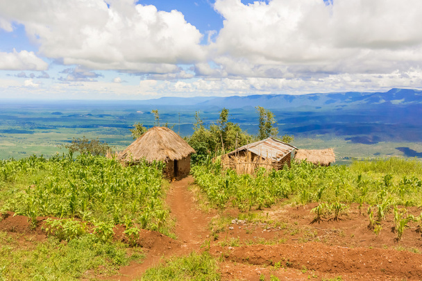 Rural landscape in Tanzania - Fotoğraf, Görsel