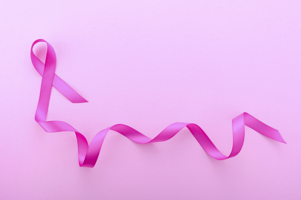 Pink Ribbon Charity for Womens Health Awareness ribbon. - Foto, Bild