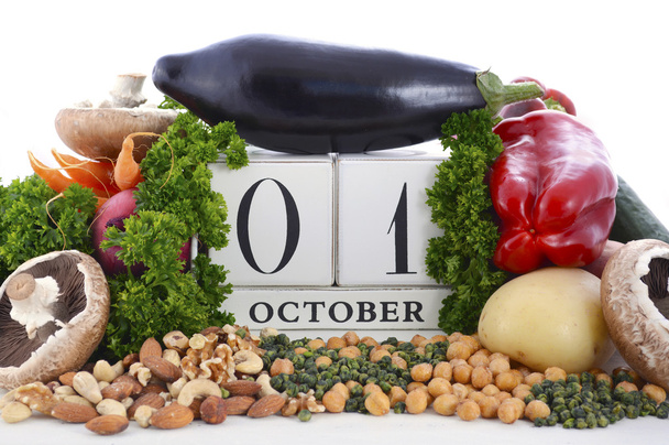 Всесвітній день вегетаріанців овочі, горіхи та бобові
. - Фото, зображення