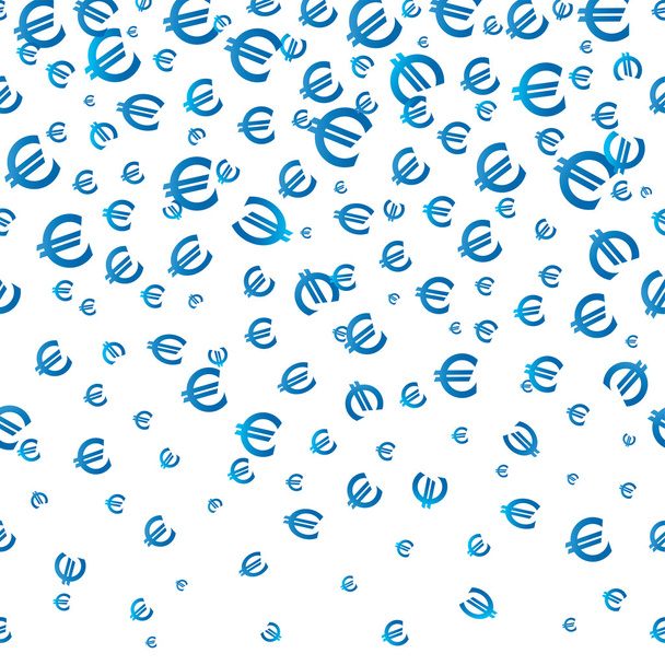 Falling euro, seamless background. Vector illustration - Vector, Image