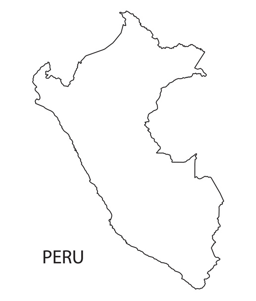 ペルー地図の概要 - ベクター画像