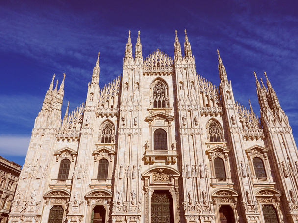 retro vzhled Milánská katedrála - Fotografie, Obrázek