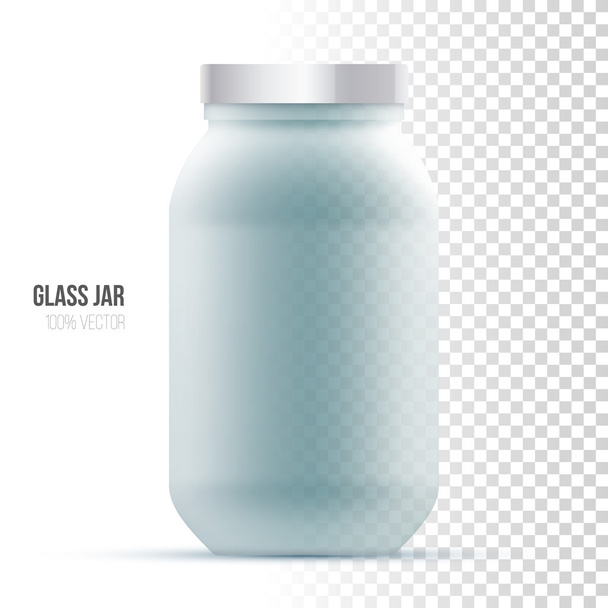 Template of glass jar - Vector, imagen