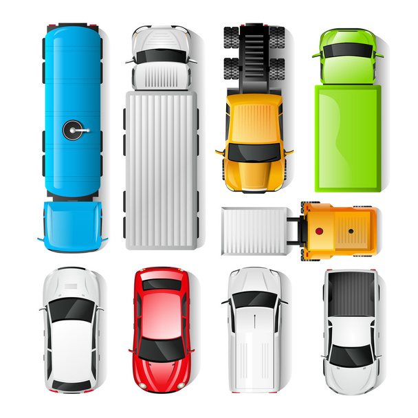 Cars Top View - Vector, Image