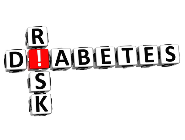 3D-diabetes risico kruiswoordraadsel - Foto, afbeelding
