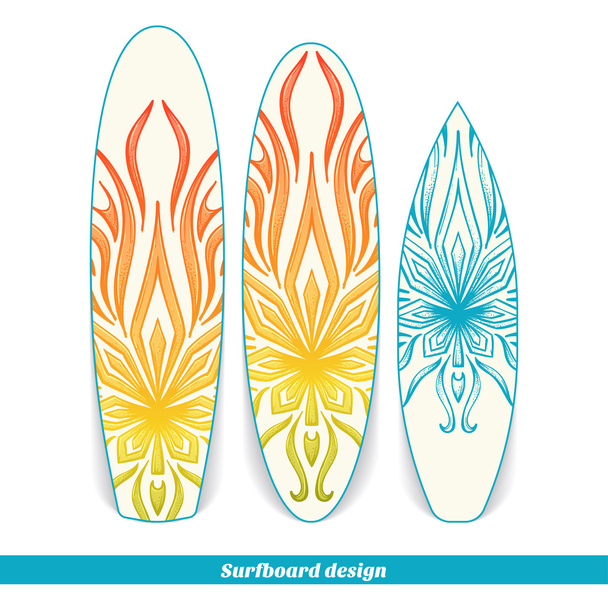 Surfboard Design Abstract Marijuana - Vector, Image