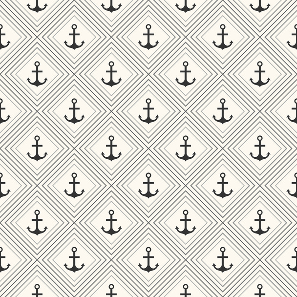 Seamless  pattern of anchor shape and line - Fotoğraf, Görsel