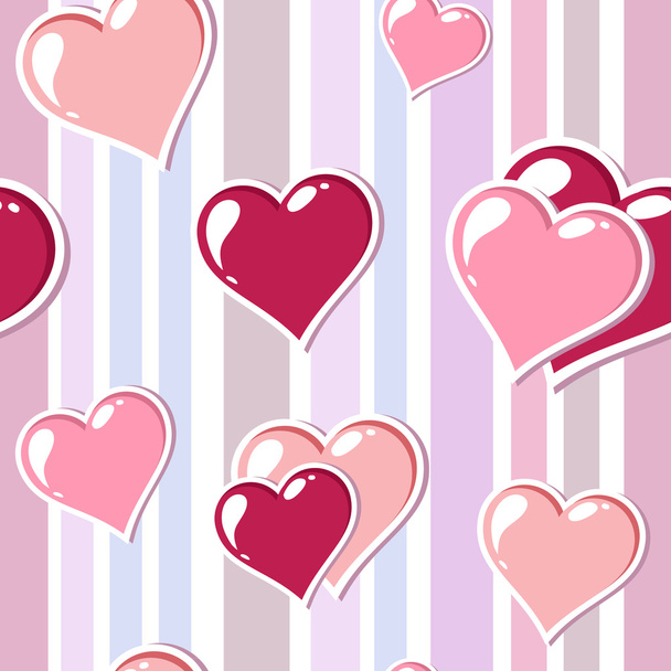 Valentine background with hearts - Vector, Imagen
