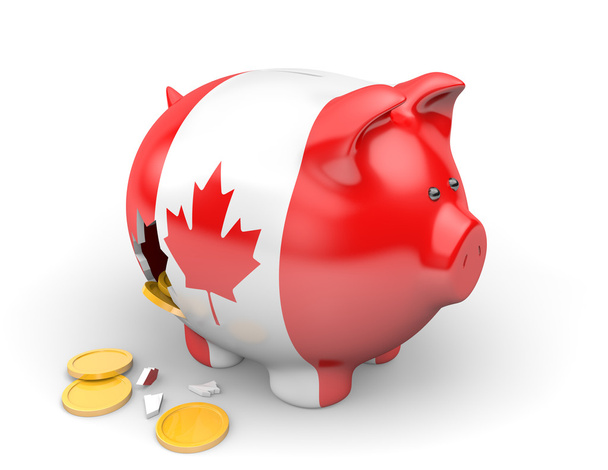 Οικονομίας και οικονομικών έννοια Καναδά για το ΑΕΠ και δημόσιο χρέος κρίση - Φωτογραφία, εικόνα