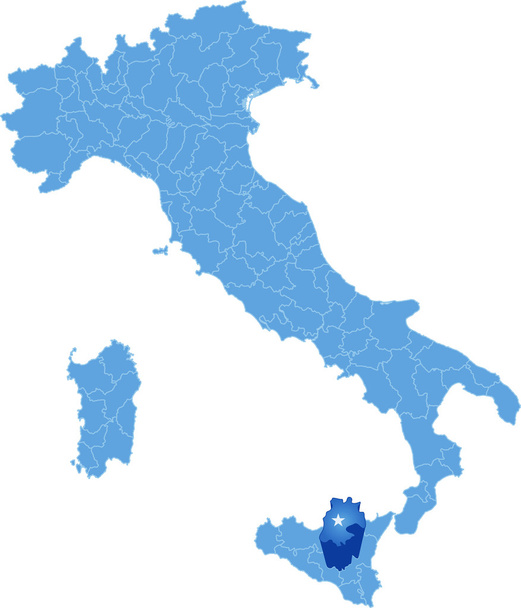 Kaart van Italië, Enna - Vector, afbeelding