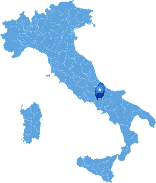 Χάρτη της Ιταλίας, της Ισέρνια - Διάνυσμα, εικόνα