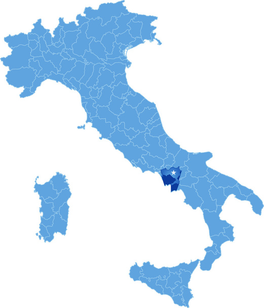 Olaszország, Nápoly Térkép - Vektor, kép