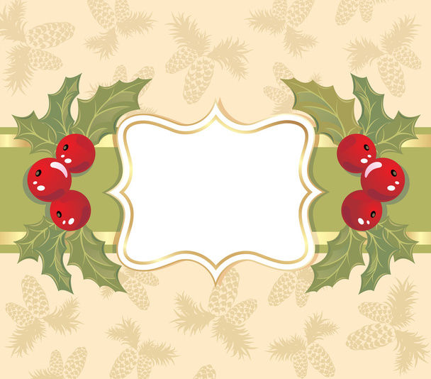 Christmas background with a frame. - Vektor, kép