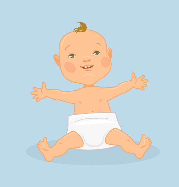 赤ちゃんベクトル フラット図 - ベクター画像