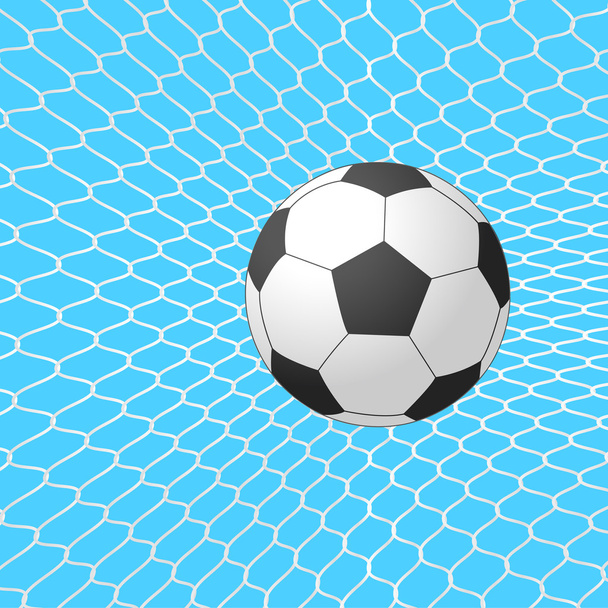 Soccer ball in goal. - Photo, image