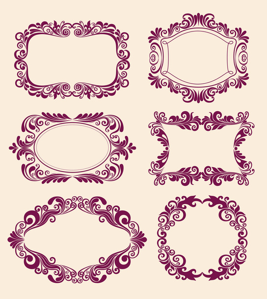 Vintage frames and page decoration. - Vector, Image