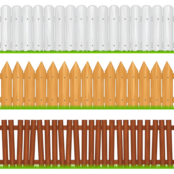 Wooden fences - Вектор, зображення