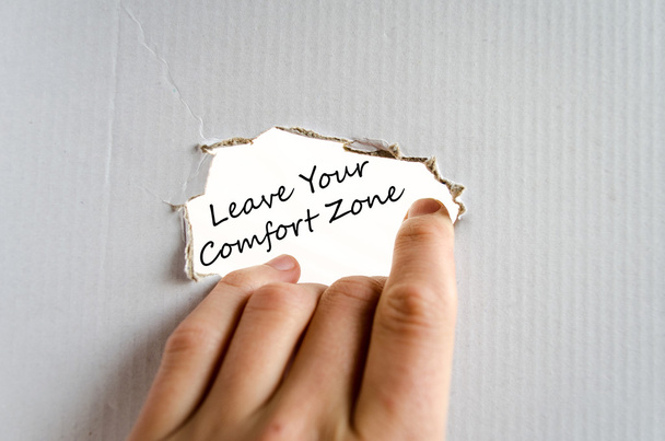 Leave your comfort zone text concept - Photo, Image