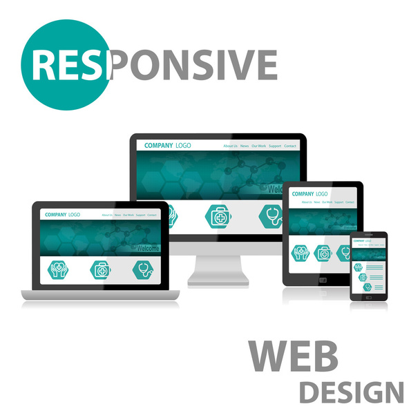 Ανταποκρίνεται Web Design για διάφορες συσκευή - Φωτογραφία, εικόνα
