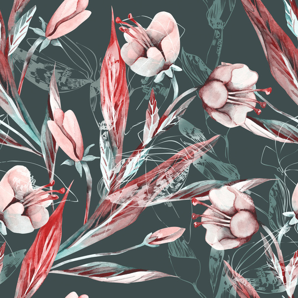 Floral Seamless Pattern - Valokuva, kuva