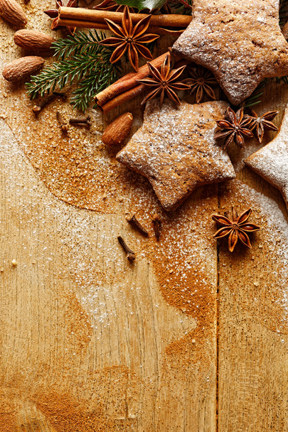 Christmas gingerbread in the shape of stars - Foto, Imagen