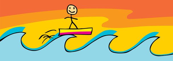 Figura stick surfowania - Zdjęcie, obraz