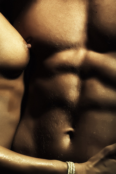 Closeup of naked pair - Фото, зображення