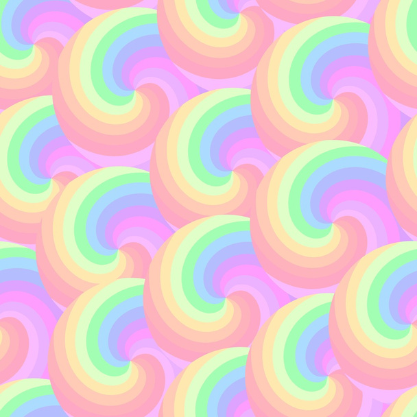 nahtloses Muster mit bunten Spiralen - Vektor, Bild