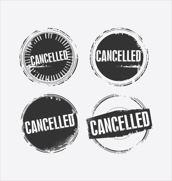 Grunge rubber stamp with the text Cancelled - Vector, Image