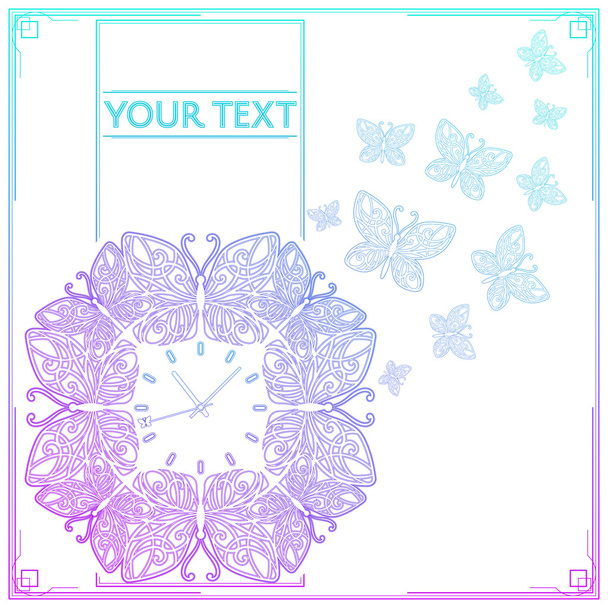 Цветные бабочки
 - Вектор,изображение