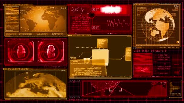 Technologia interfejsu komputera dane ekranu Gui - Materiał filmowy, wideo