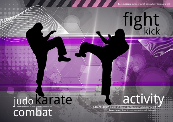 Martial arts illusztráció - Vektor, kép