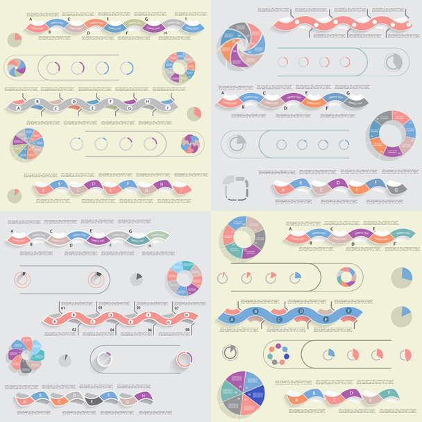 Big set of different infographic elements 2 - Vetor, Imagem