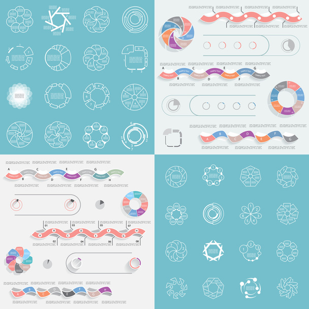Verschillende elementen voor infographics, Vector set 2 - Vector, afbeelding