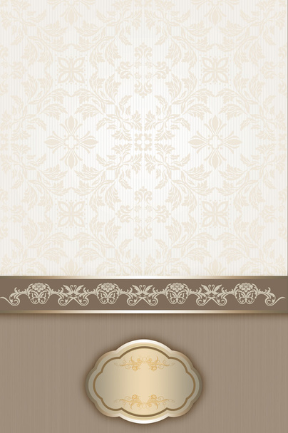 Decorative vintage background with frame and ornament. - Photo, Image