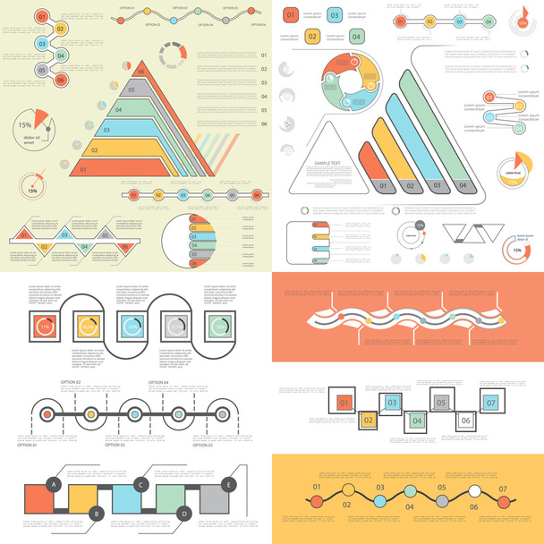 Templates for business reports, Vector set - Vector, Imagen