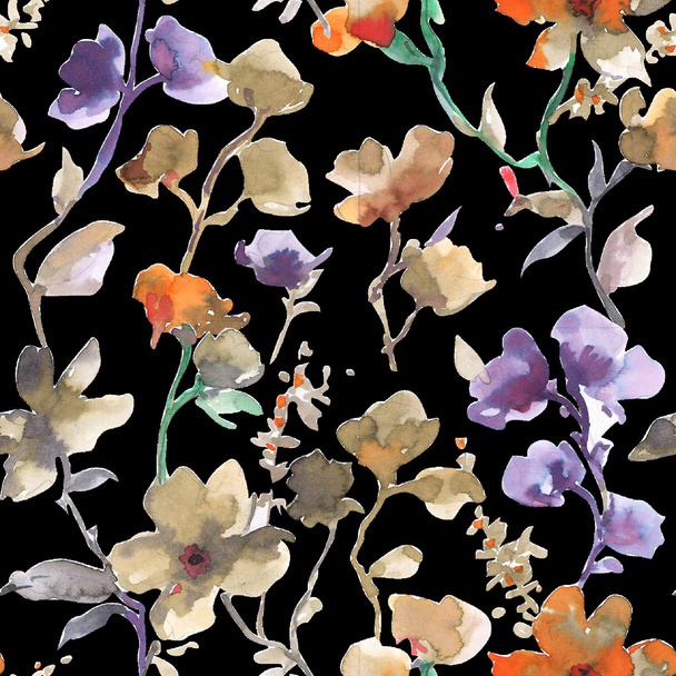 watercolor seamless pattern - Фото, изображение