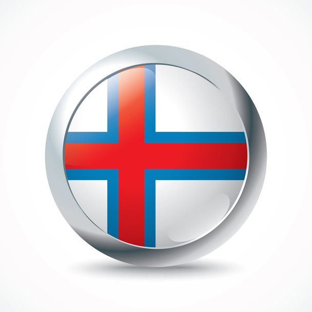 κουμπί "σημαία" Νήσοι Φερόες - Διάνυσμα, εικόνα