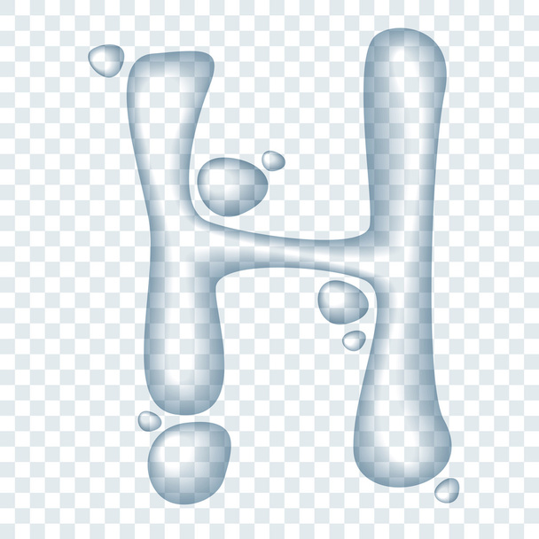Clear water   ABC. Letter H - Vector, Image