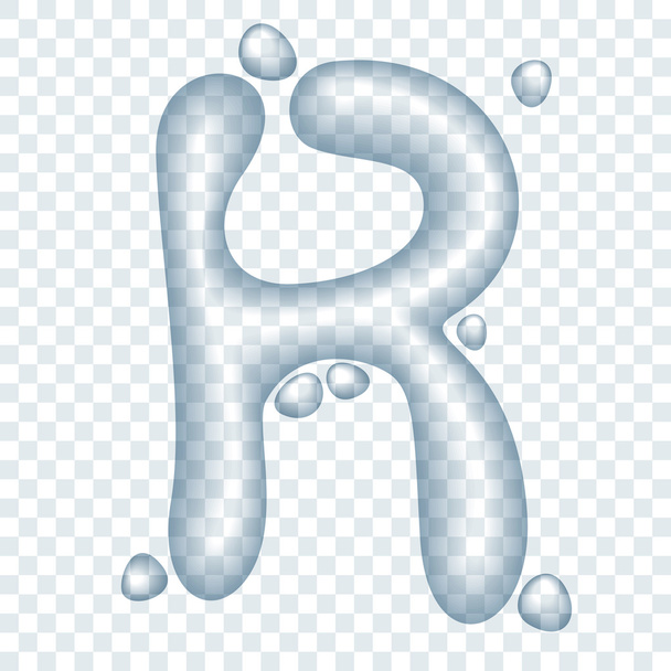 Agua clara ABC. Letra R
 - Vector, Imagen