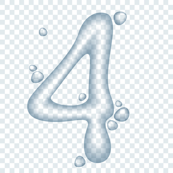 Agua clara Número 4
 - Vector, Imagen