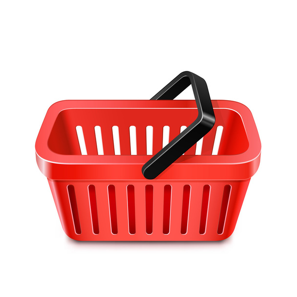Red shopping basket - Вектор, зображення