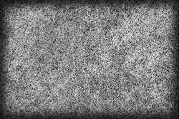 Starý tmavě šedé hovězí Creasy hrubé Vignette Grunge textury vzorek - Fotografie, Obrázek