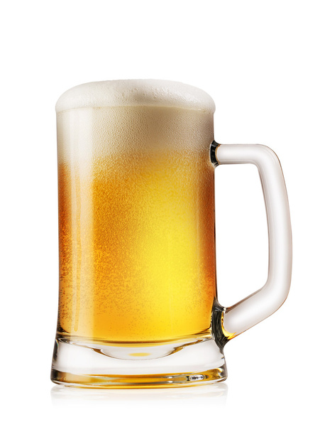caneca de cerveja espumosa leve
 - Foto, Imagem
