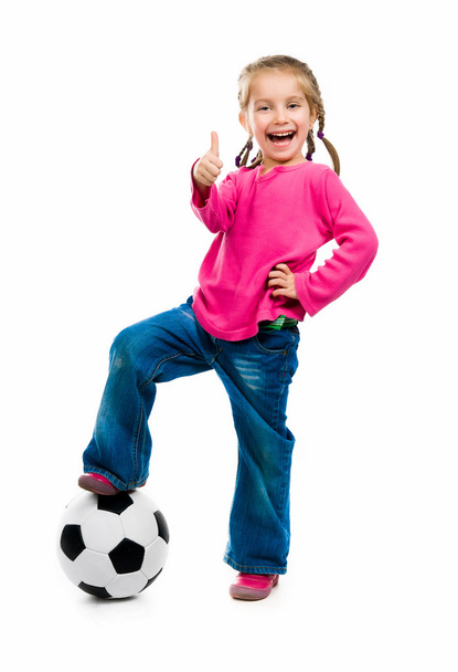 Little girl with the ball - Photo, image
