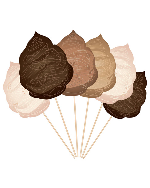 chocolate cotton candy - Vector, Image